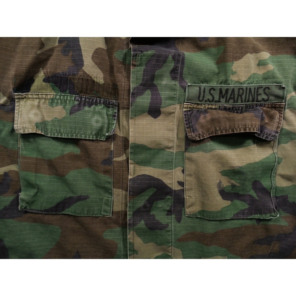 Military Coat Mens Size Medium Regular Green Woodland Camo BDU Combat Marines - Picture 4 of 13